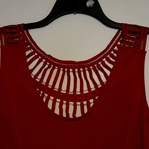 Poof New York dark rust front tie tank M